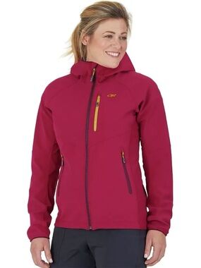 OUTDOOR RESEARCH Women’s Ferrosi Grid Hooded Jacket Size Small Magenta